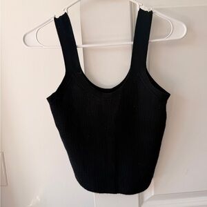Abercrombie & Fitch Black sweater material Tank Top